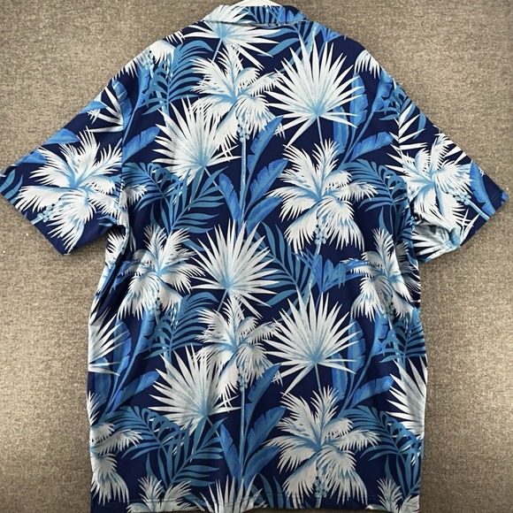 Scales Golf Polo Shirt Men Size XXXL Blue Palms Short Sleeve - Picture 2 of 8